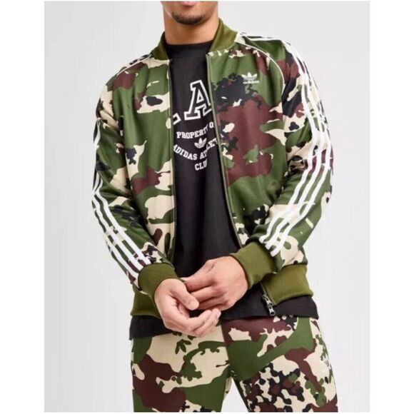 adidas Originals SSTR Track Top Jacket Camo Camouflage IS0253 Men's Size Large - Picture 6 of 8